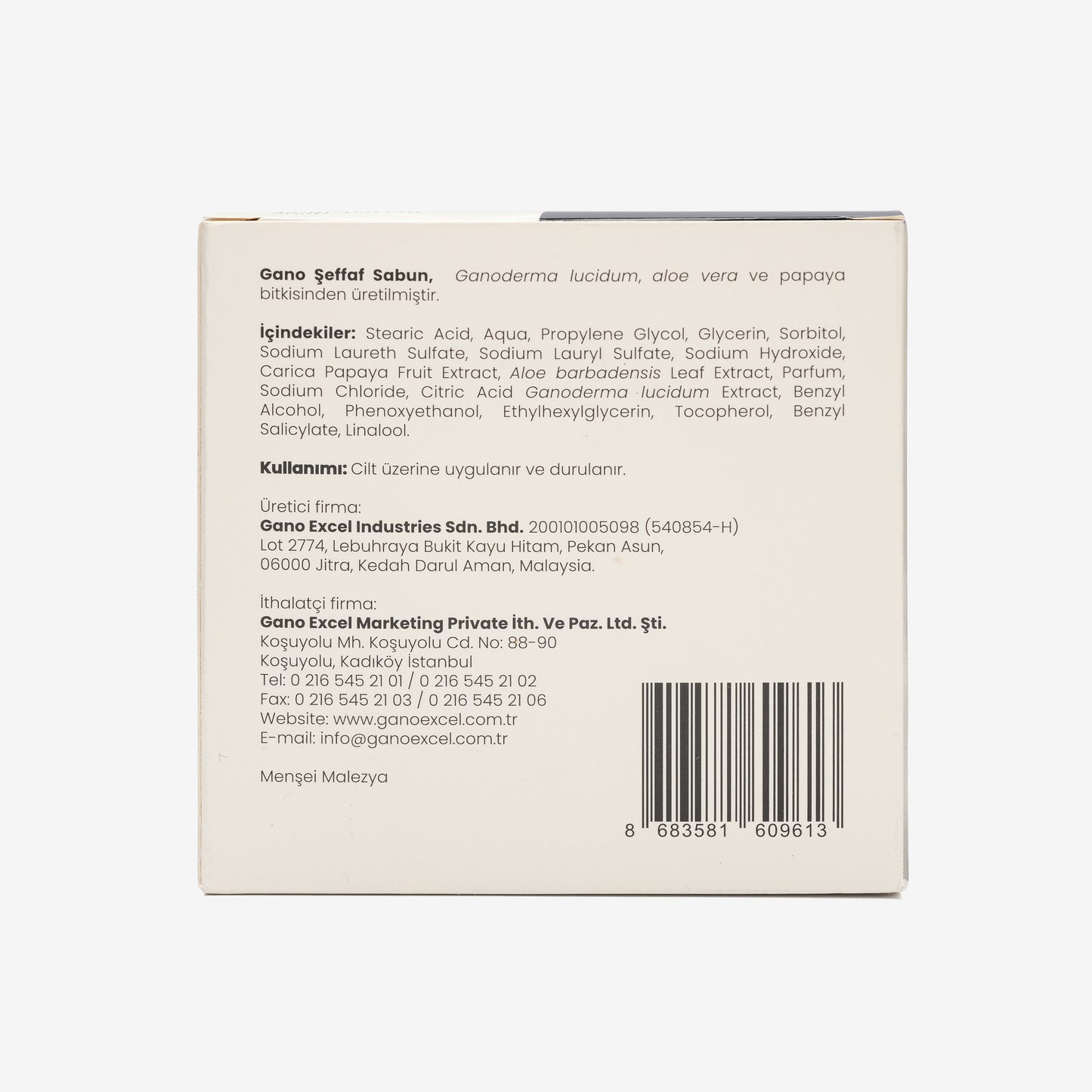 Gano Transparent Soap® – Aloe Vera, Papaya & Ganoderma Lucidum Reinigungspflege